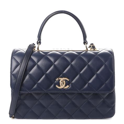 chanel navy blue purse